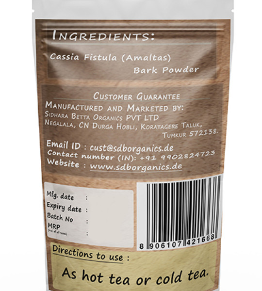 Cassia Fistula Bark Powder | Amaltas Bark Powder | Konna | Kakkikayi