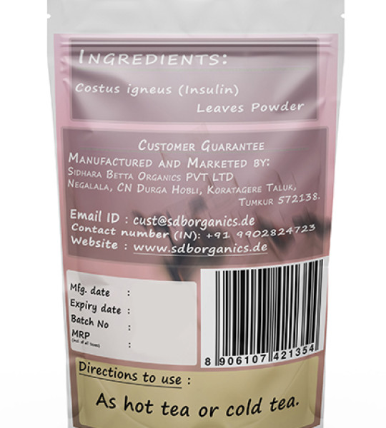 Costus Igneus Leaves Powder | Insulin Plant Powder | Asana | Bandhukapushpa