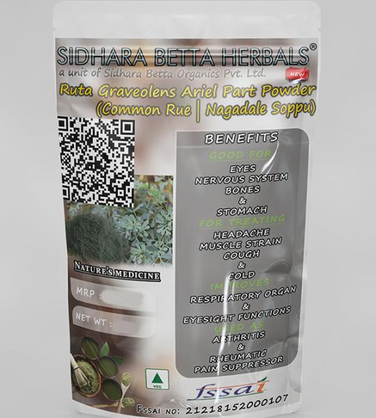Ruta Graveolens Ariel Part Powder | Common Rue Ariel Part Powder | Nagadale Soppu | Guchhapatra | Sadapaha